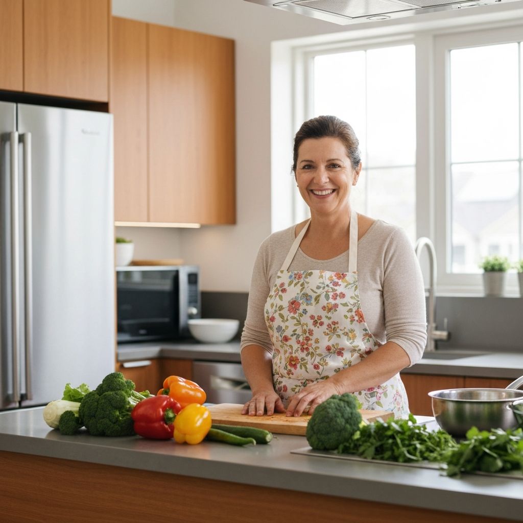 Home cook preparing fresh meal